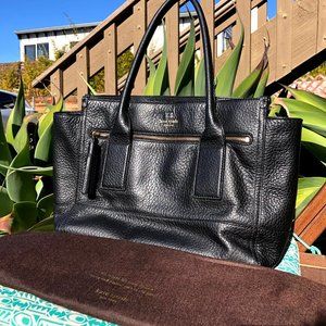 Kate Spade Black Leather Tote Purse